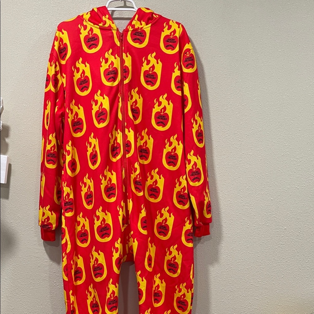 Angry Orchard Fireball Unisex Hooded Pajamas Costume.